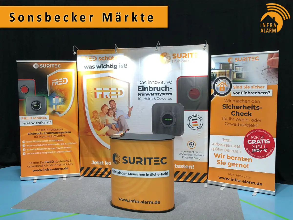 Sonsbecker Innenstadt – Märkte mit Beratung zum Suritec Frühwarnsystem.